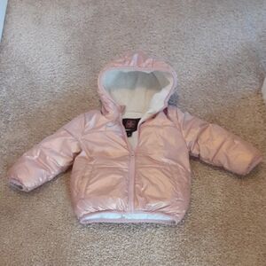 Swiss Tech Pink Hooded Puffer Jacket
